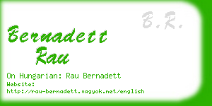 bernadett rau business card